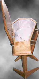 Light colored end tables - open