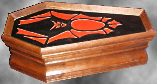 Bat Jewelry Coffin - Side View