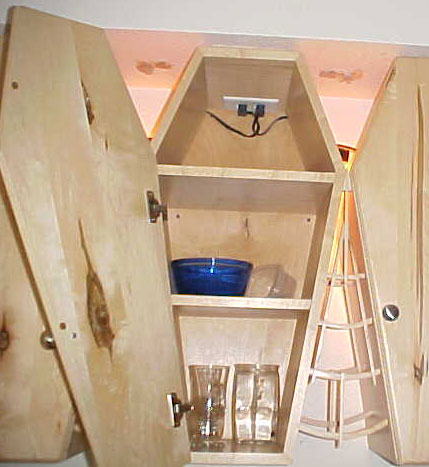 Coffin Cabinets - Center Interior Detail