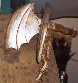 Coffin Bookcase - Gargoyle Detail