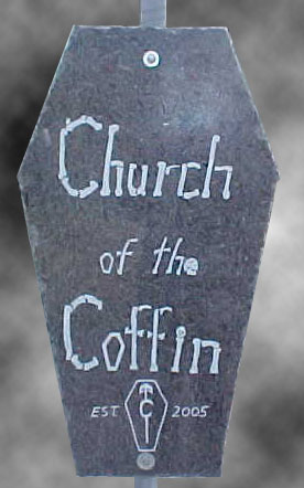 Church of the Coffin Sign