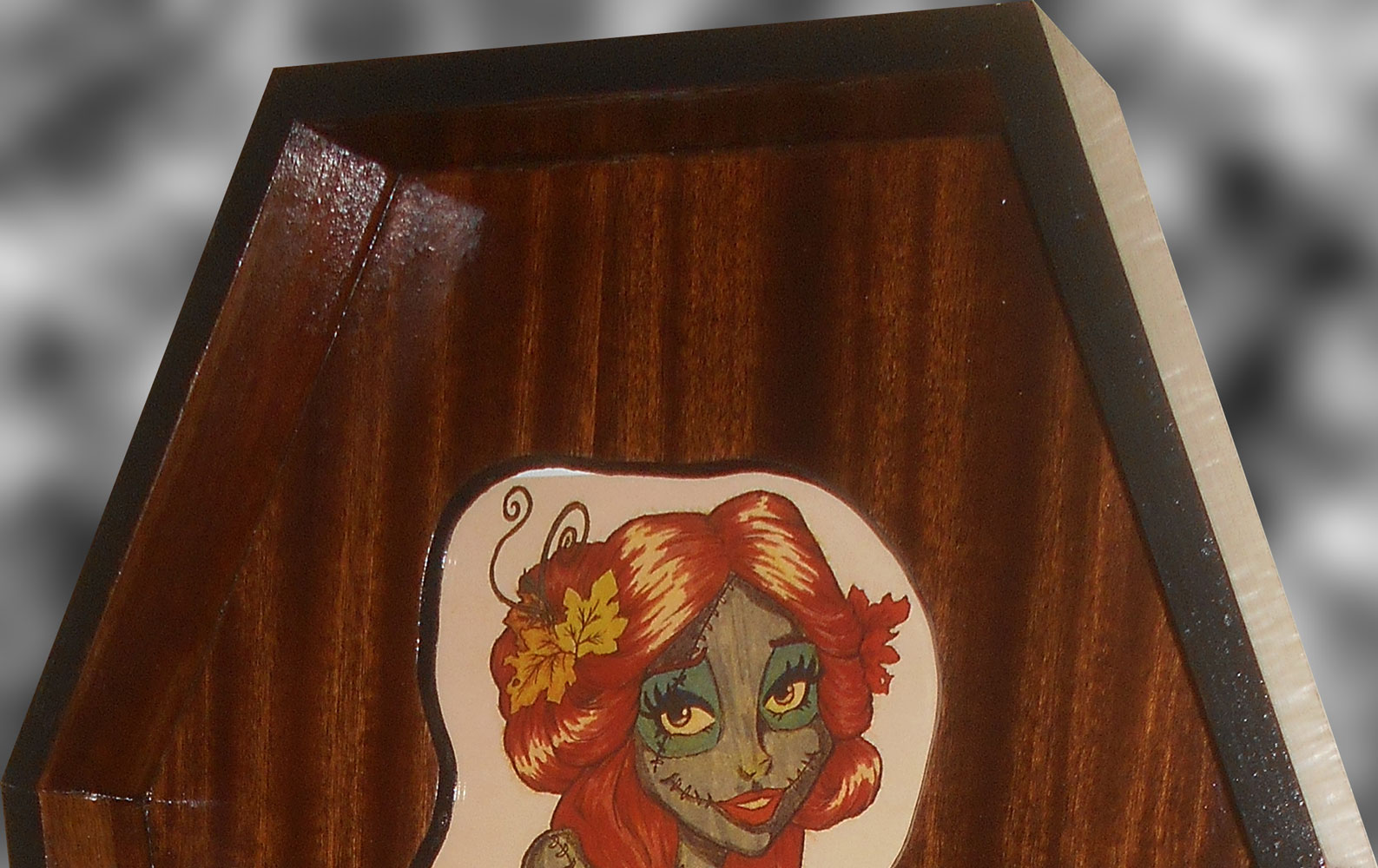 Coffin Collectible Shelf detail