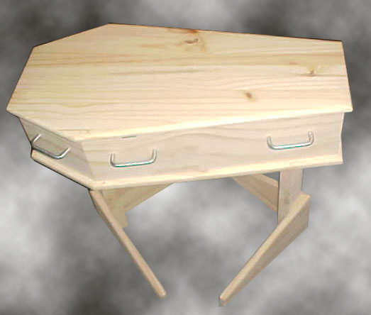 Unfinished Coffin End Tables