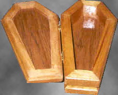 Small Mahogany Keepsake Coffin