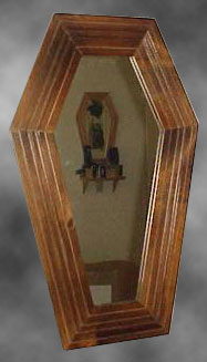 Walnut Coffin Mirror