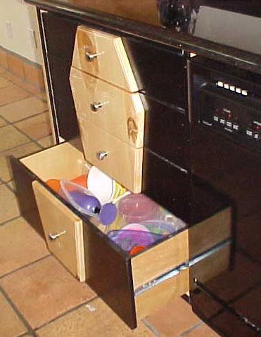 Coffin Drawers - Bottom Drawer Open