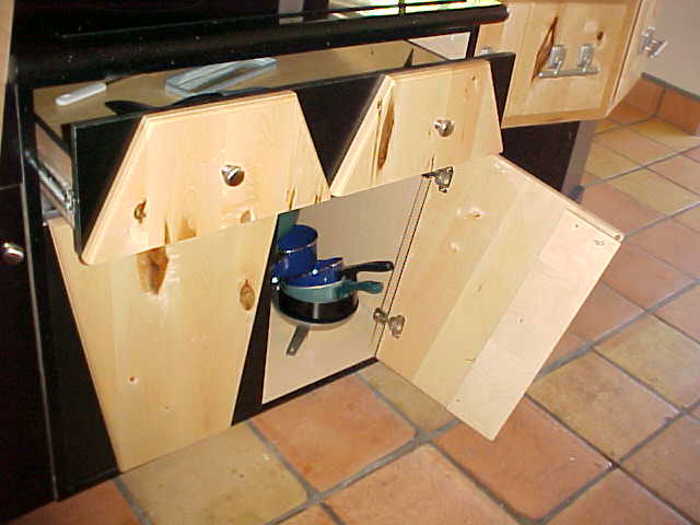 Coffin Stove - Cupboard Open