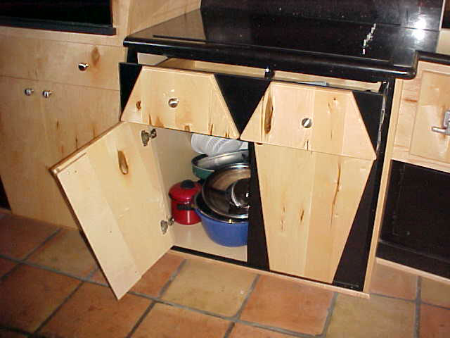 Coffin Stove - Cupboard Open