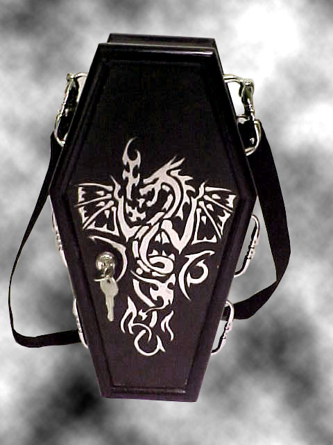 Coffin Purse 19 - The Silver Dragon Purse